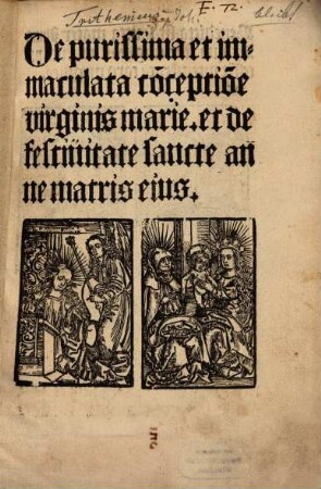 De purissima et immaculata conceptione Virginis Mariae