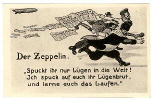 Kriegs Karte Nr. K. 71: Der Zeppelin. ... (verboten)