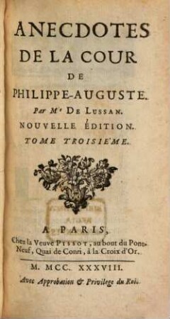 Anecdotes De La Cour De Philippe-Auguste, 3