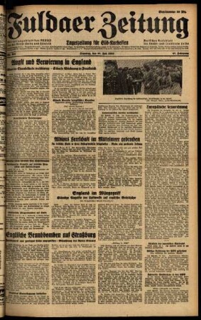 Ausgabe vom Dienstag, den 16. Juli 1940.