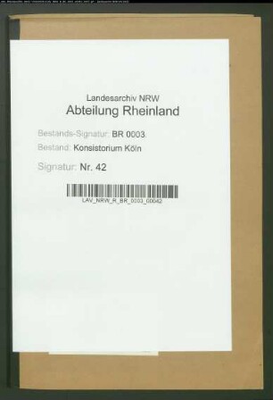 Erteilung der Dispensationen in Ehesachen. Generalia