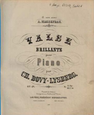 Valse brillante pour piano : op. 48