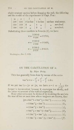 On the calculation of ... .
