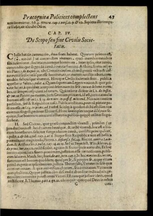 Cap. IV. De Scopo seu fine Civilis Societatis.