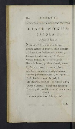 Fabula I. - X.