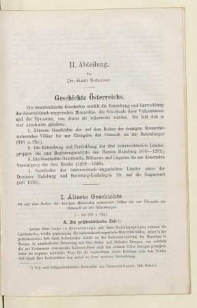II. Abteilung