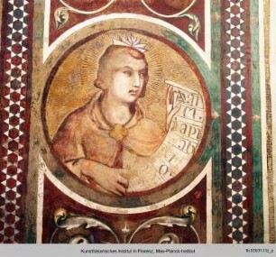 Maestà : Rahmenfiguren