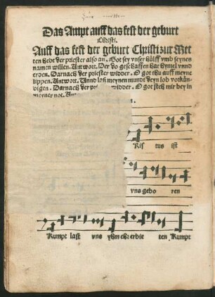 Das Ampt auff das fest der geburt Christi.