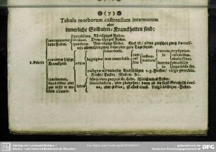 Tabula morborum castrensium internorum oder innerliche Soldaten-Kranckheiten sind