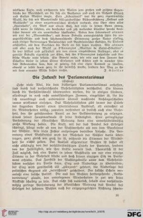 31: Die Zukunft des Parlamentarismus, [2]