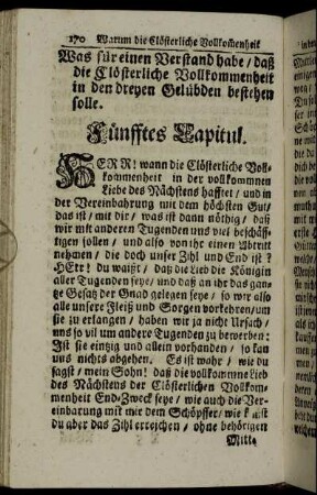 Fünfftes Capitul.