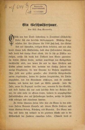 Ein Geschwisterpaar : (Umschlagt.]