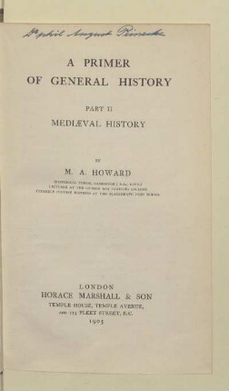 Part 2, [Schülerband]: Medieval history