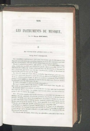 XIX Les instruments de musique