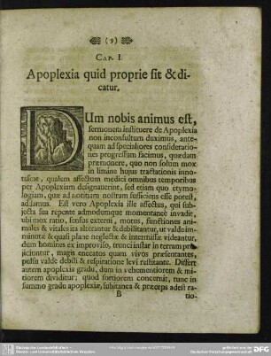 Cap. I. Apoplexia quid proprie sit & dicatur