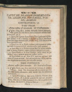 Caput XII. De Animae Immortalitate, Libertate, Proemiis, Poenis, Auxiliis.