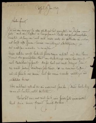 Brief von Jacob Grimm an Unbekannt