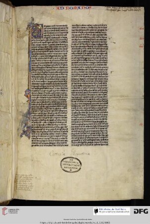 Petrus Lombardus, Glossa ad epistolas Pauli (aus der Glosa magna)