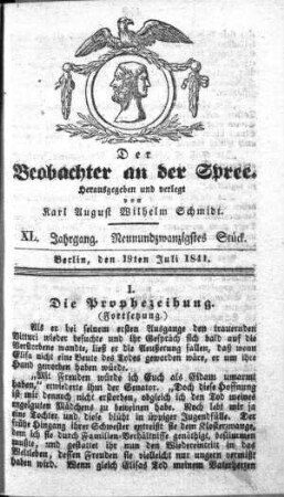 29. Stueck, 19. Juli 1841
