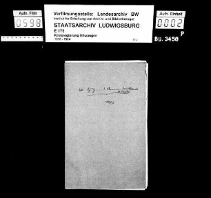 Schuldenwesen der evang. Schulgemeinde Unterrombach sowie der kath. Schulgemeinde Armenweiler , Gde. Unterrombach