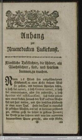 Anhang zur Neuentdeckten Lackirkunst