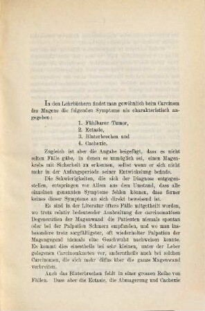 Das Verhalten des Magensaftes bei Carcinom : Inaug.-Diss.