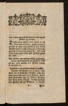 3-14, Aus rothen feinen Tuch Dinten- oder andere Flecken zu bringen ....