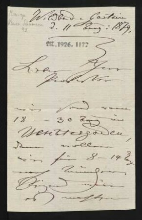 Brief an Wilhelm Engelmann : 11.08.1879