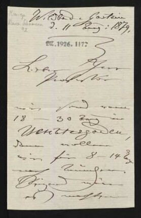 Brief an Wilhelm Engelmann : 11.08.1879
