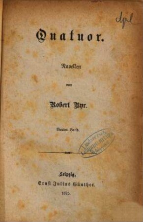 Quatuor : Novellen, 4