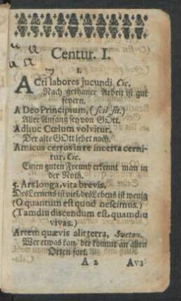 Centur. I. - Centur. III.