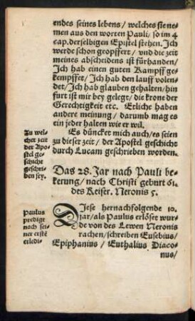 Das 28. Jar nach Pauli bekerung ...