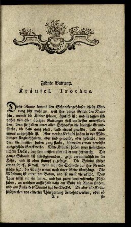 Zehnte Gattung. Kräufel. Trochus.