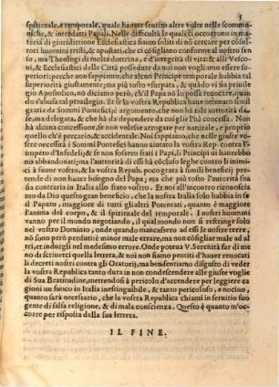 Due lettere: una publicata sotto nome della republica di Genova alla republica di Venetia