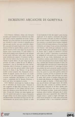 1: Iscrizioni arcaiche di Gortyna
