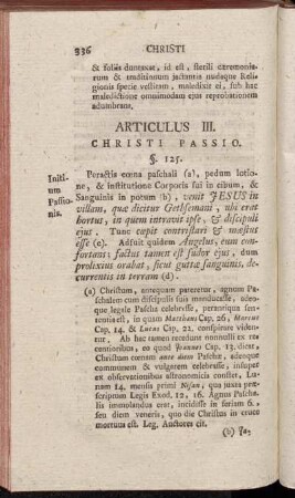 Articulus III. Christi Passio.