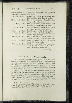 Fortschritte der Photochemie