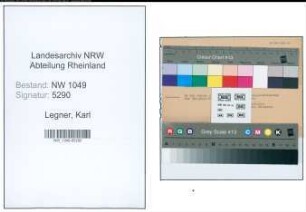 Entnazifizierung Karl Legner , geb. 03.10.1894 ()