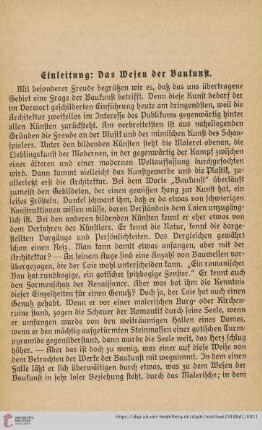 Einleitung: Das Wesen der Baukunst