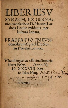 Liber Jesu Syrach