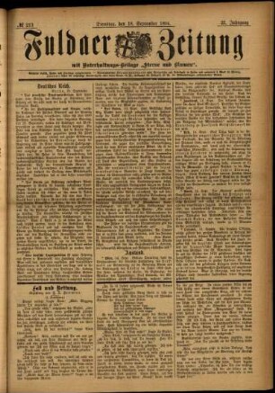 Ausgabe vom Dienstag, den 18. September 1894.