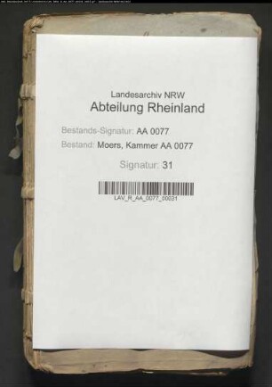 Abzusgeld im Moersischen von fremden Untertanen