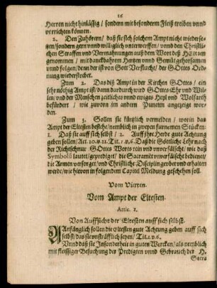 Vom Vierten. Vom Ampt der Eltesten.