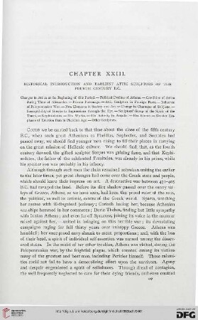 Chapter XXIII: Historical introduction and earliest Attic sculptors of the fourth century B.C.