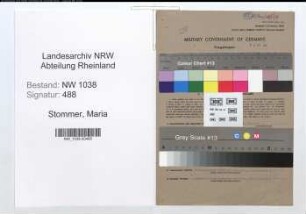 Entnazifizierung Maria Stommer , geb. 22.10.1915 (Angestellte)