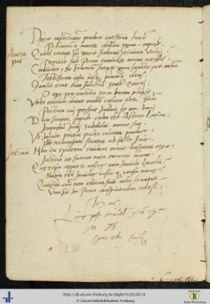 (105v) Nennung des Schreibers („M. Th.“ = Matthias Theodorici) mit Datum ("Lunę post Micaelis XV VII") und Devise ("Spes sibi quisque").