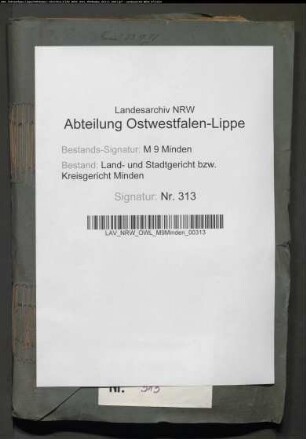Erbschaftsstempel. Kreisgericht Minden