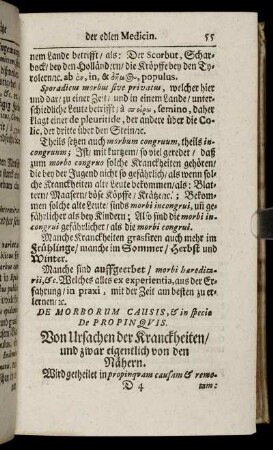 De Morborum Causis ... Von Ursachen der Kranckheiten/