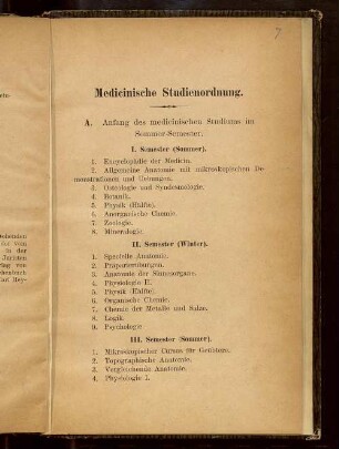 Medicinische Studienordnung