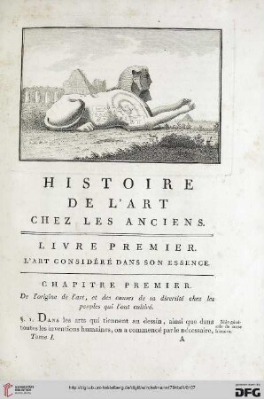 Livre premier: L'art considéré dans son essence